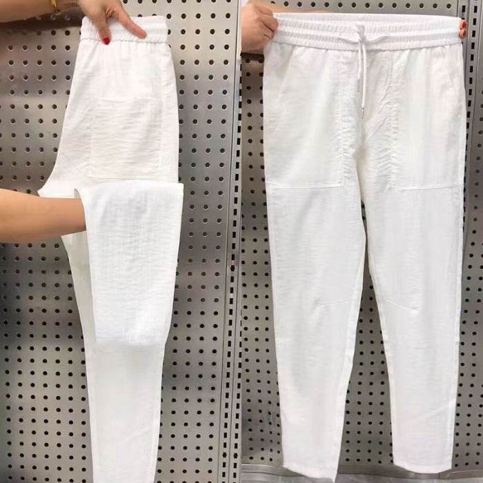 Pantalon fin de couleur unie pour homme, version épurée - Droxev
