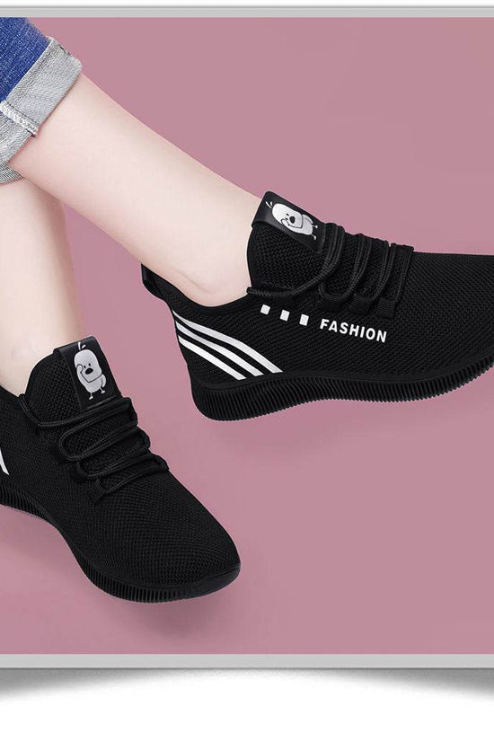 Chaussures en tricot à la mode pour femmes, semelle souple, loisirs - Droxev