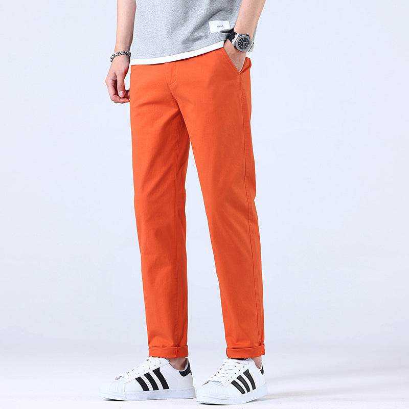 Pantalon extensible coupe slim droite tendance pour homme - Droxev