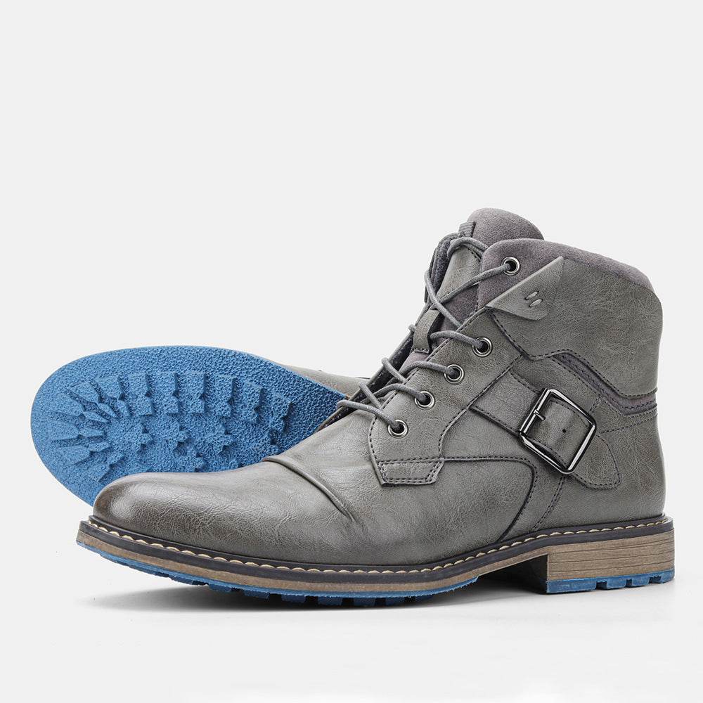 Bottes en cuir pour hommes de grande taille Bottes simples