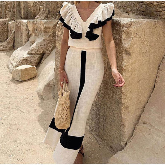 Robe longue de vacances coupe ajustée - Droxev