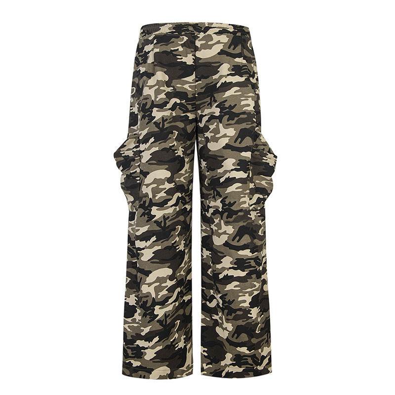 Pantalon de sport ample camouflage pour femme - Droxev