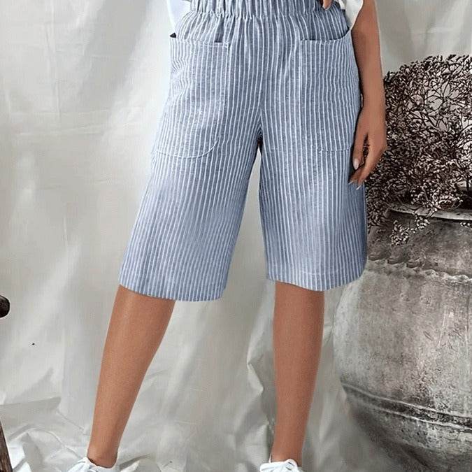 Pantalon de plage décontracté à cordon de serrage et poches en seersucker pour homme Cross-Border - Droxev