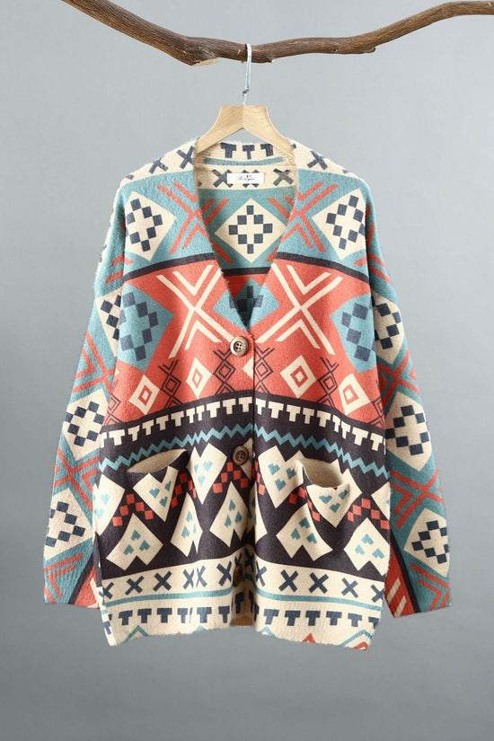 Cardigan à col en V Vêtements d'extérieur pour femmes - Droxev