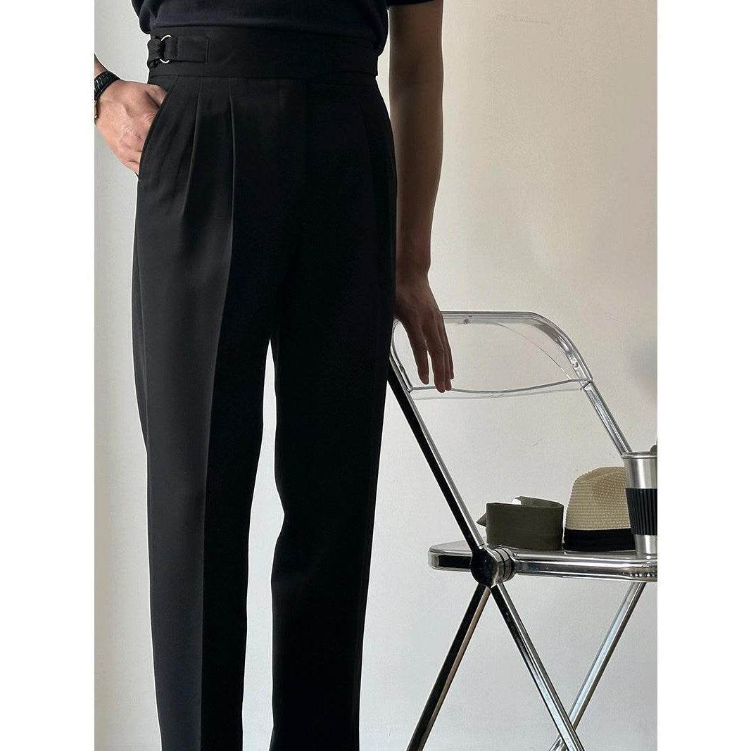 Pantalon slim taille haute décontracté pour le travail - Droxev
