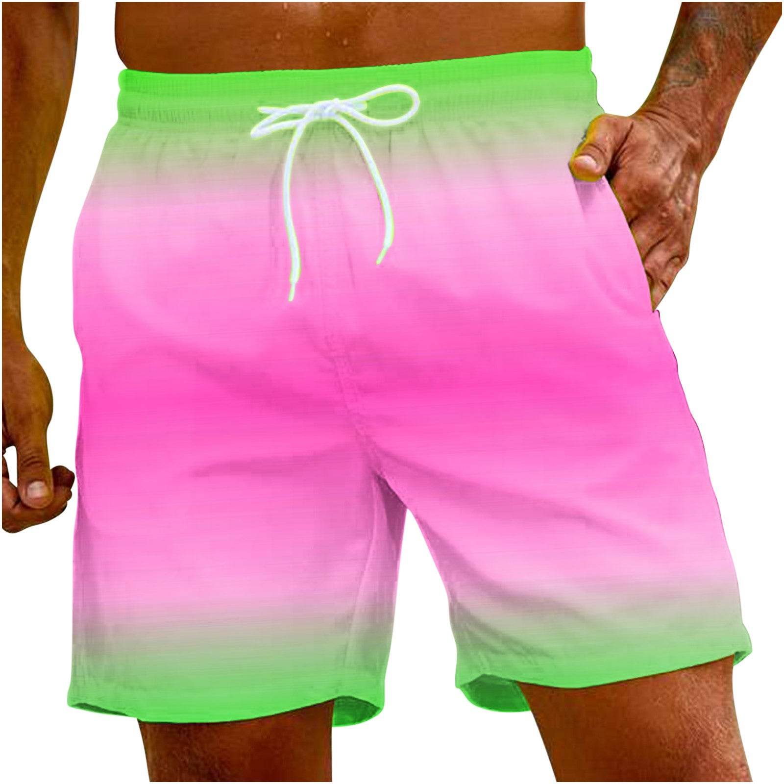 Pantalon de plage ample et décontracté pour homme, couleur unie - Droxev