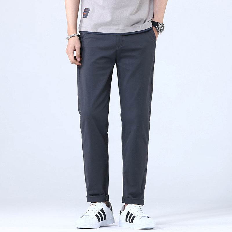 Pantalon extensible coupe slim droite tendance pour homme - Droxev