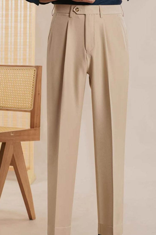 Pantalon de costume décontracté italien pour homme, printemps et automne - Droxev