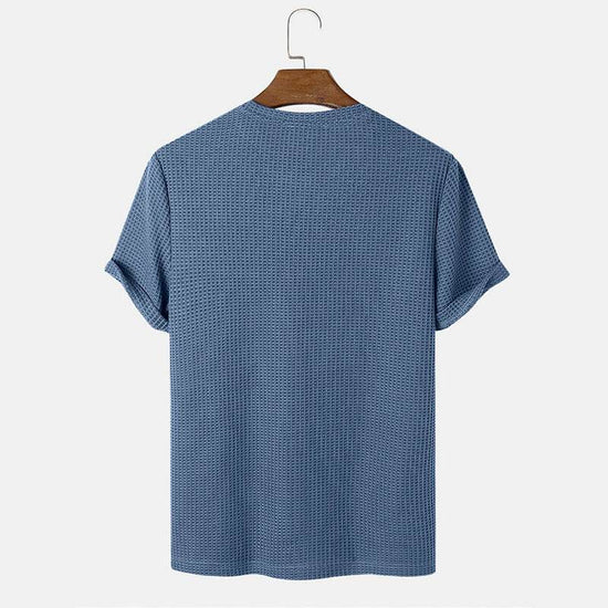 T-shirts basiques d'été à col rond et couleur unie pour hommes - Droxev