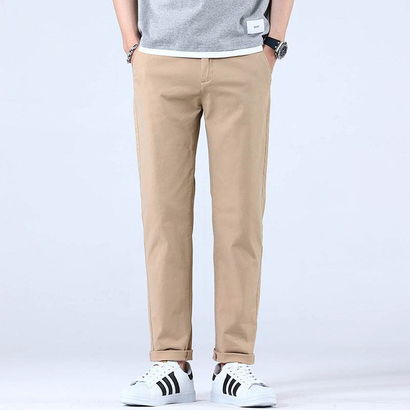 Pantalon extensible coupe slim droite tendance pour homme - Droxev