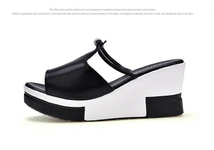 Chaussons compensés à strass - Droxev