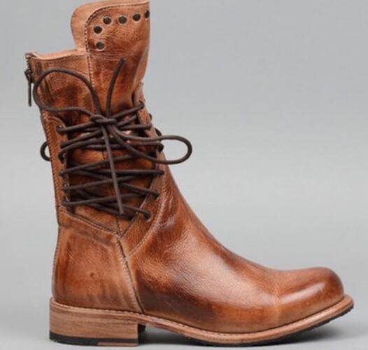 Bottes cavalières à talons bas cloutés - Droxev