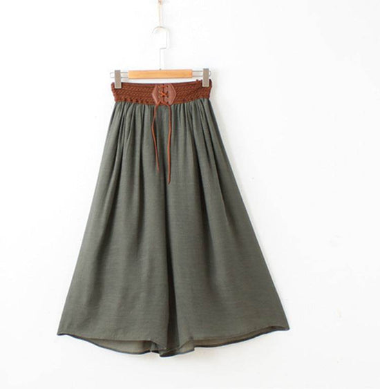 Pantalon ample en coton et lin pour femme - Droxev