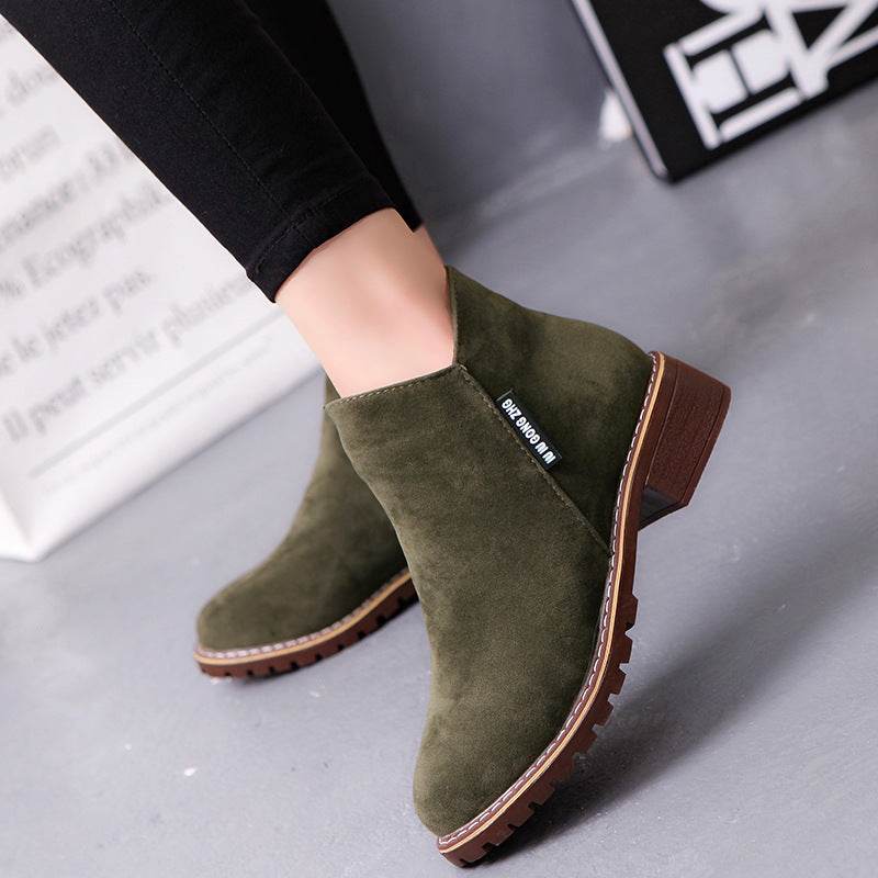 Version coréenne avec bottes Martin en velours - Droxev