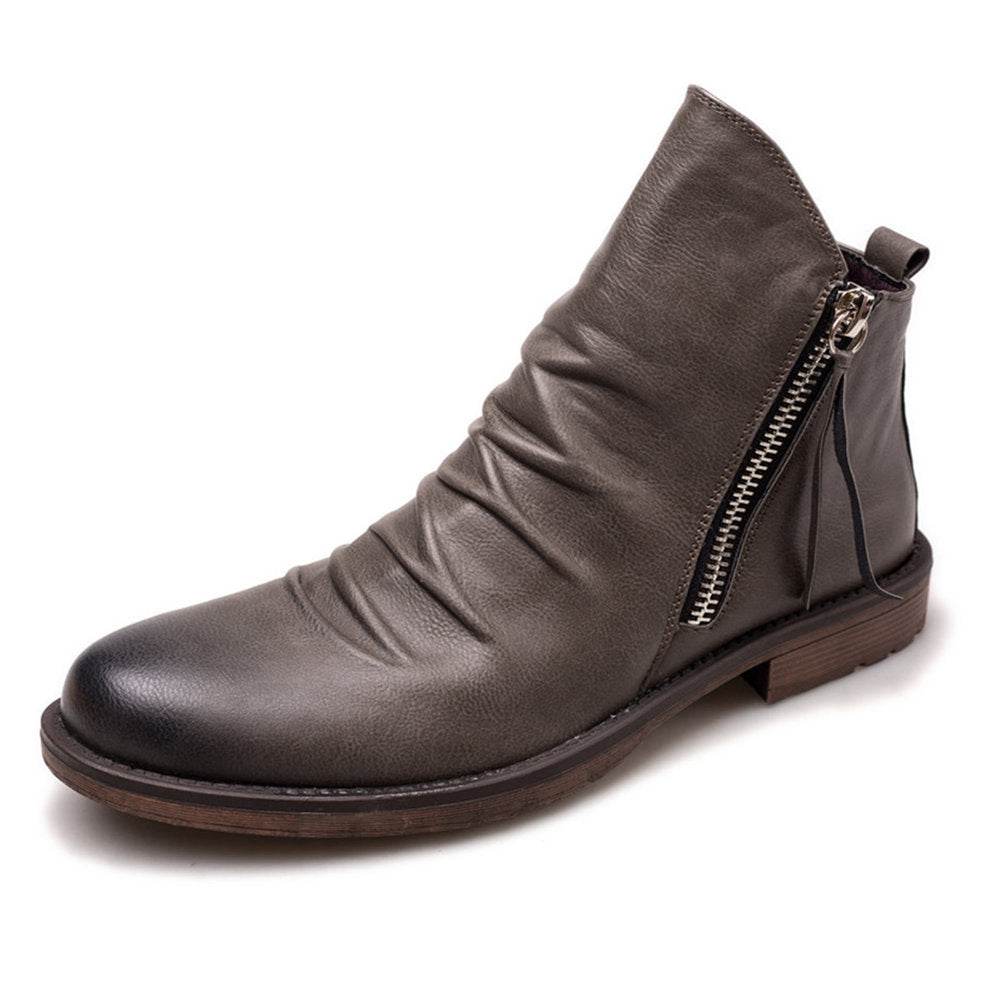 bottes antidérapantes à fermeture éclair pour hommes - Droxev