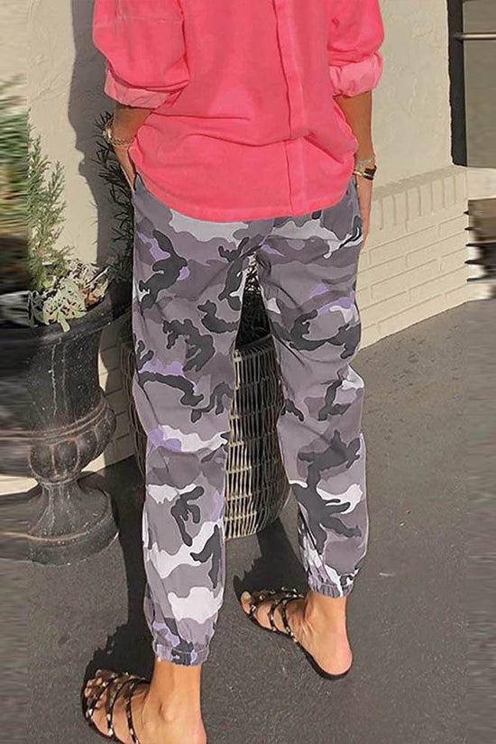 Pantalon décontracté camouflage pour femme - Droxev