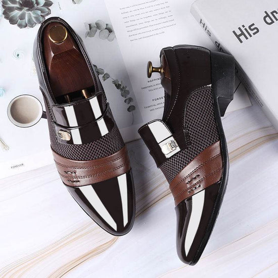 Chaussures en cuir pour hommes, chaussures décontractées pour hommes - Droxev