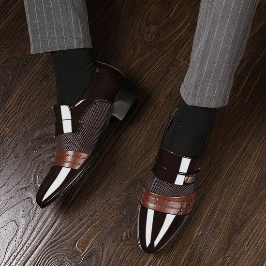 Chaussures en cuir pour hommes, chaussures décontractées pour hommes - Droxev