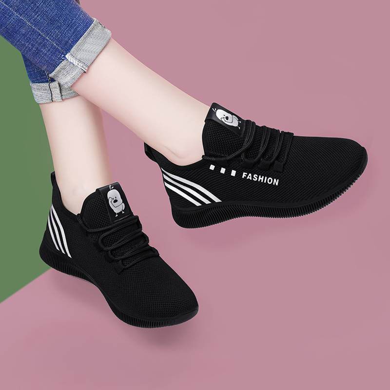 Chaussures en tricot à la mode pour femmes, semelle souple, loisirs - Droxev