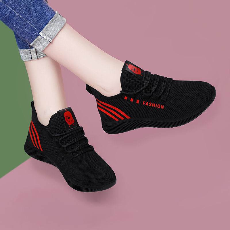 Chaussures en tricot à la mode pour femmes, semelle souple, loisirs - Droxev