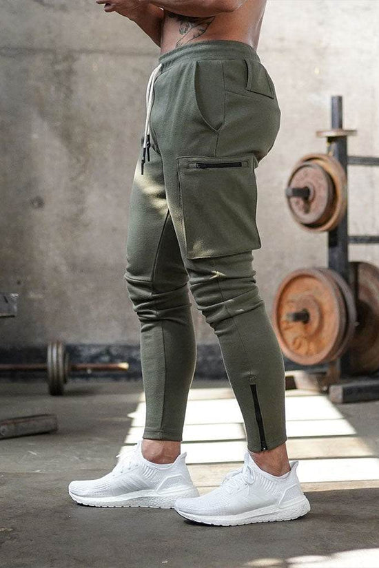 Pantalon de sport décontracté à fermeture éclair pour homme - Droxev