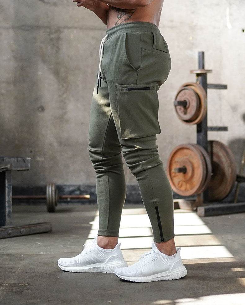 Pantalon de sport décontracté à fermeture éclair pour homme - Droxev