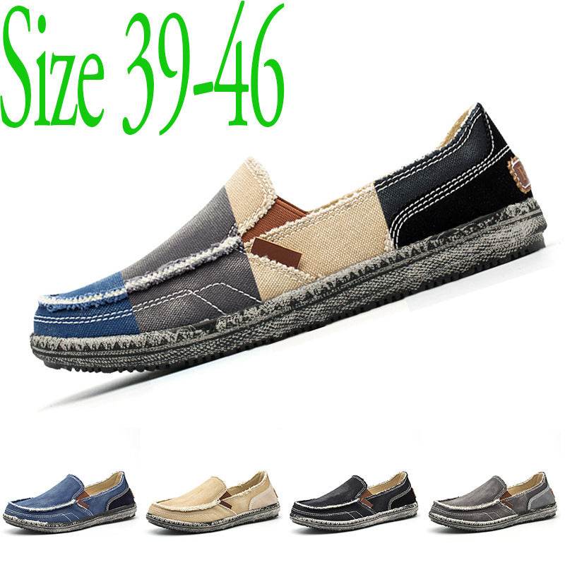Mocassins en toile pour hommes, nouveautés printemps-été - Droxev