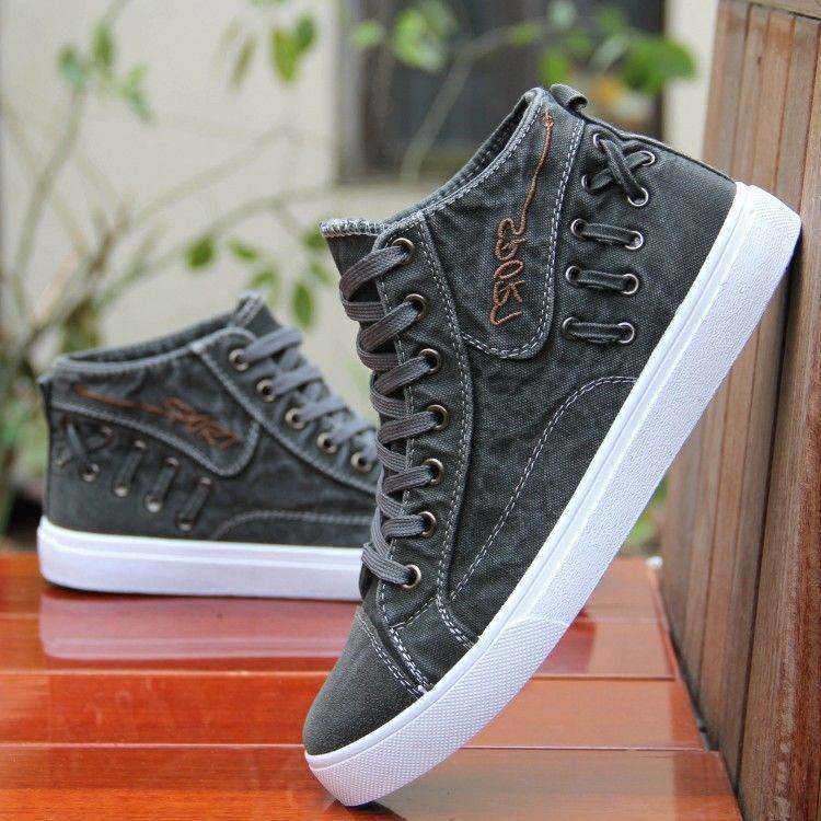 Chaussures montantes tendance en tissu, chaussures déodorantes respirantes - Droxev