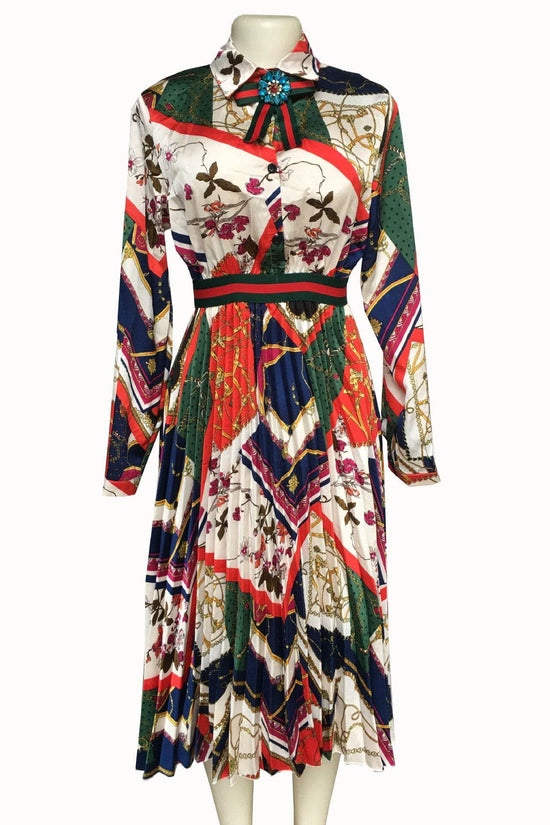 Jupe longue à col chemise et taille haute pour femme - Droxev