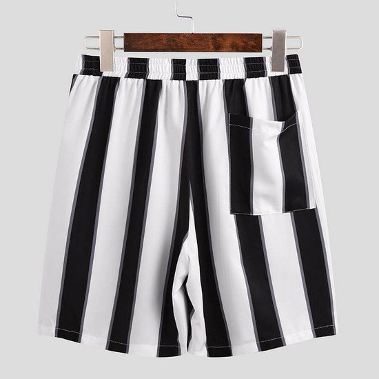 Pyjama d'été court à rayures pour homme - Droxev