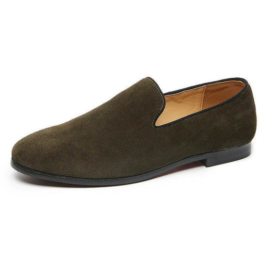Chaussures à pois pour hommes, mocassins en daim et nubuck, chaussures de coiffeur - Droxev