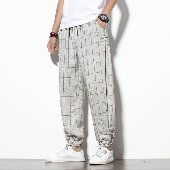 Pantalon décontracté pour homme, pantalon court ample de style chinois - Droxev