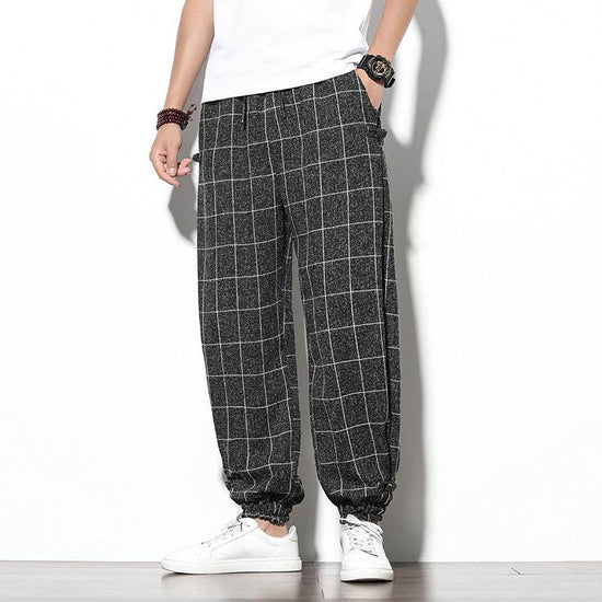 Pantalon décontracté pour homme, pantalon court ample de style chinois - Droxev
