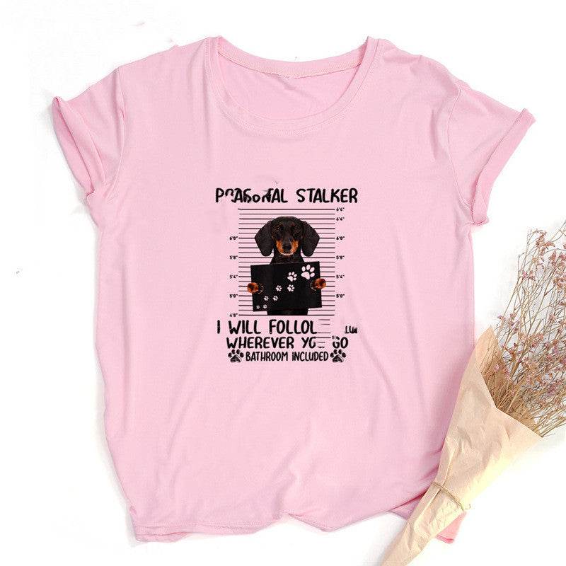 T-shirt ample à manches courtes pour couple, imprimé dessin animé, pour hommes et femmes - Droxev