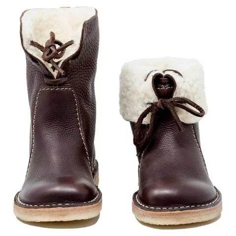 Bottes Martin confortables à semelle plate pour femmes, bottes basses polyvalentes - Droxev
