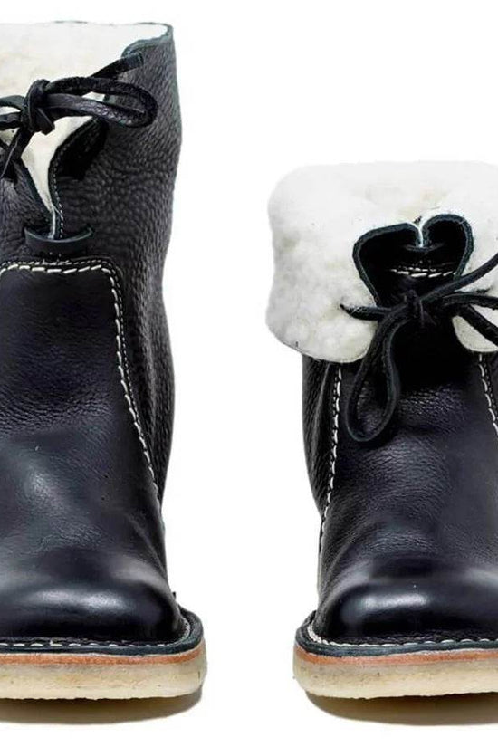 Bottes Martin confortables à semelle plate pour femmes, bottes basses polyvalentes - Droxev