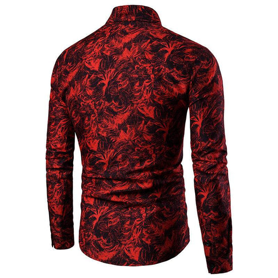 Chemise Imprimée à Manches Longues Homme – Style Cardigan Slim - Droxev
