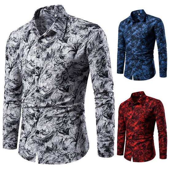 Chemise Imprimée à Manches Longues Homme – Style Cardigan Slim - Droxev