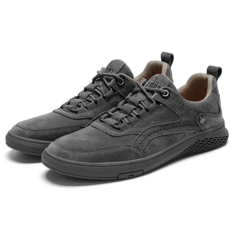 Chaussures de planche pour jeunes, chaussures décontractées en cuir grande taille - Droxev