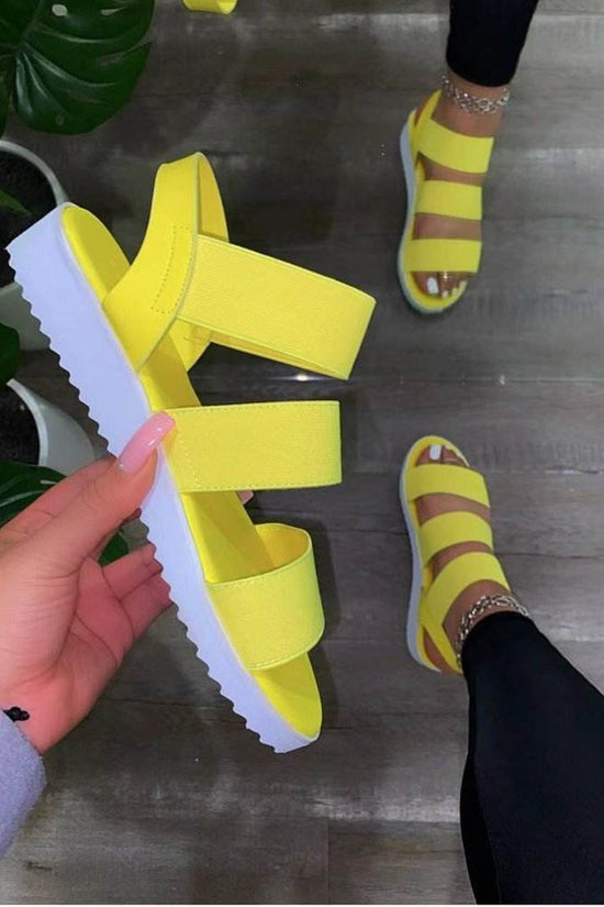 Chaussures pour femmes à semelle plate, sandales antidérapantes assorties - Droxev