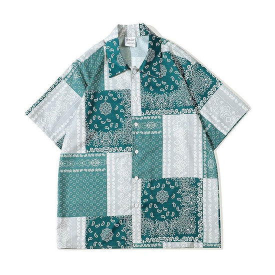 Chemise à manches courtes ample et colorée - Droxev