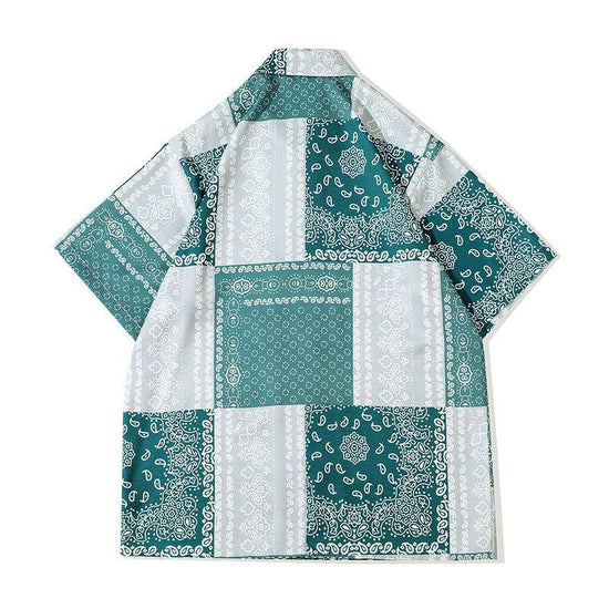 Chemise à manches courtes ample et colorée - Droxev