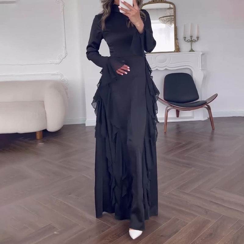 Robe patchwork amincissante taille haute - Droxev