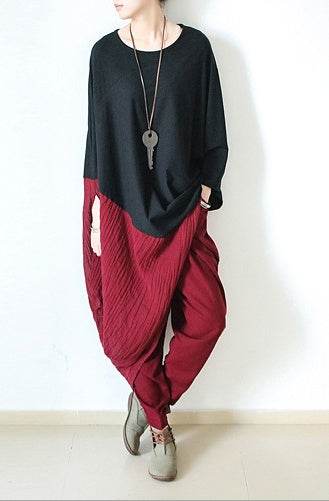 Pantalon en lin, sarouel pour femme - Droxev