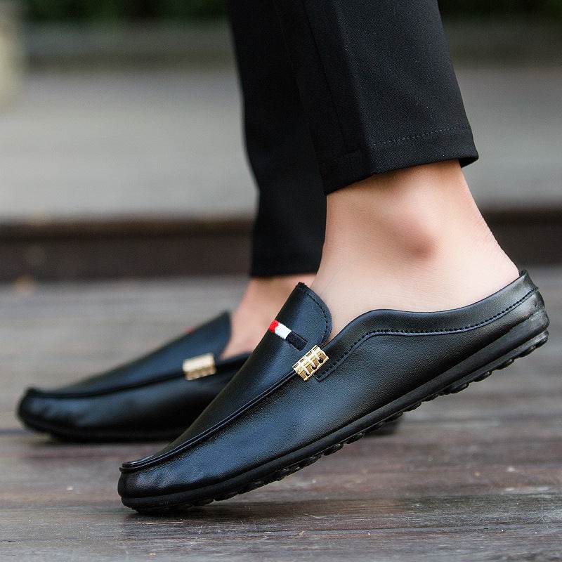 Mocassins décontractés pour jeunes, chaussures bateau blanches pour hommes, légères, à demi-semelles - Droxev