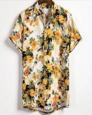 chemise homme à imprimé couleur contrastée - Droxev