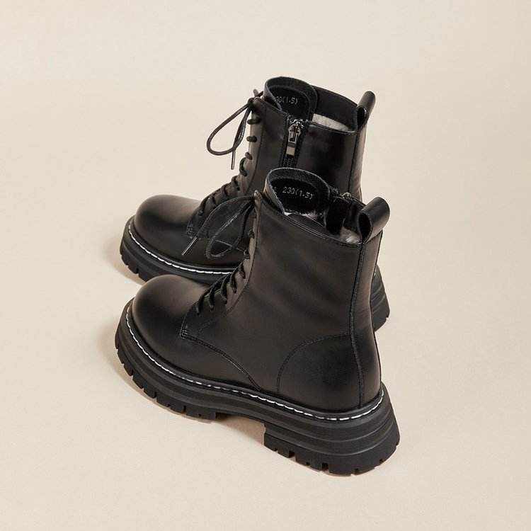 Bottines à plateforme style rétro britannique pour homme - Droxev
