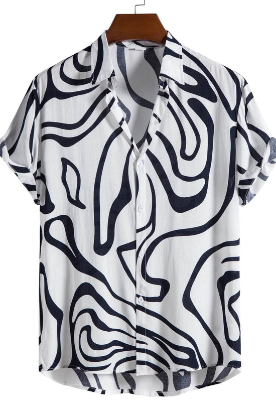 Chemise décontractée à manches courtes et revers pour homme - Droxev