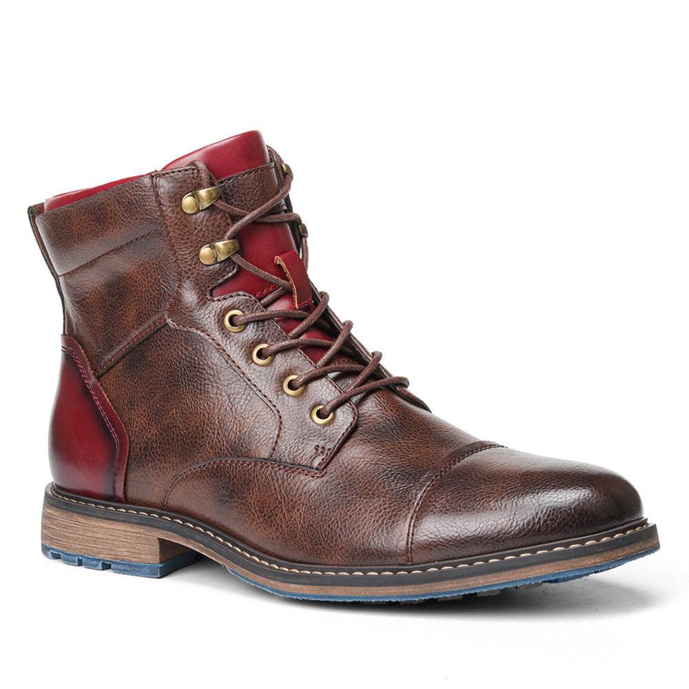 Bottes en cuir pour hommes de grande taille Bottes simples