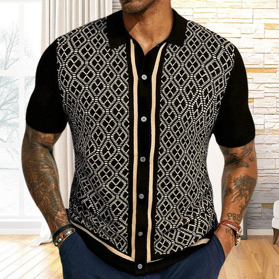 Pull jacquard décontracté pour homme de style européen et américain - Droxev